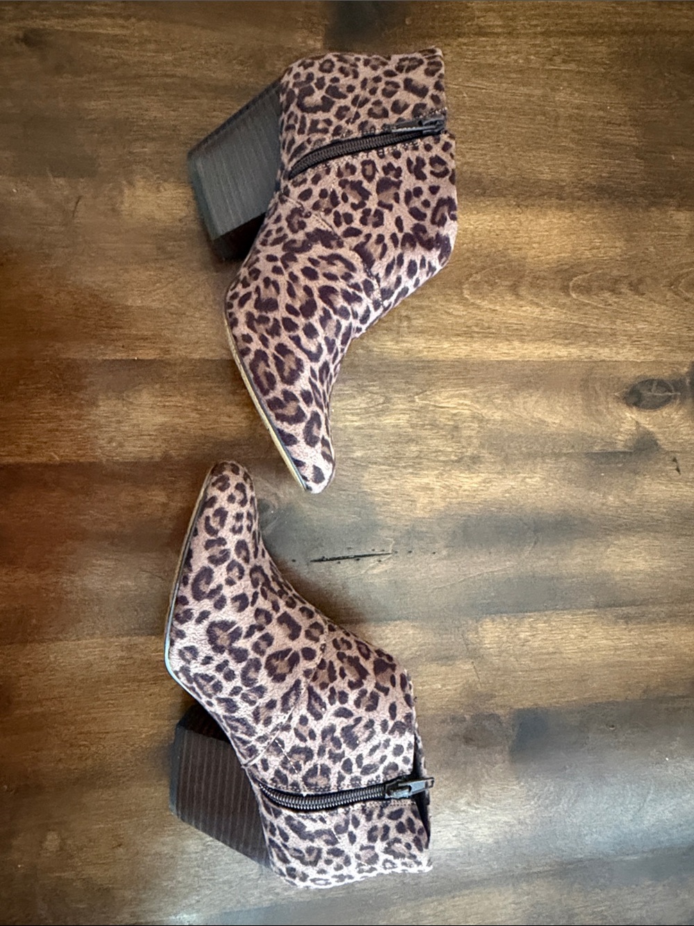 Bella Vita Leopard-Print Ankle Booties - Brown/Black